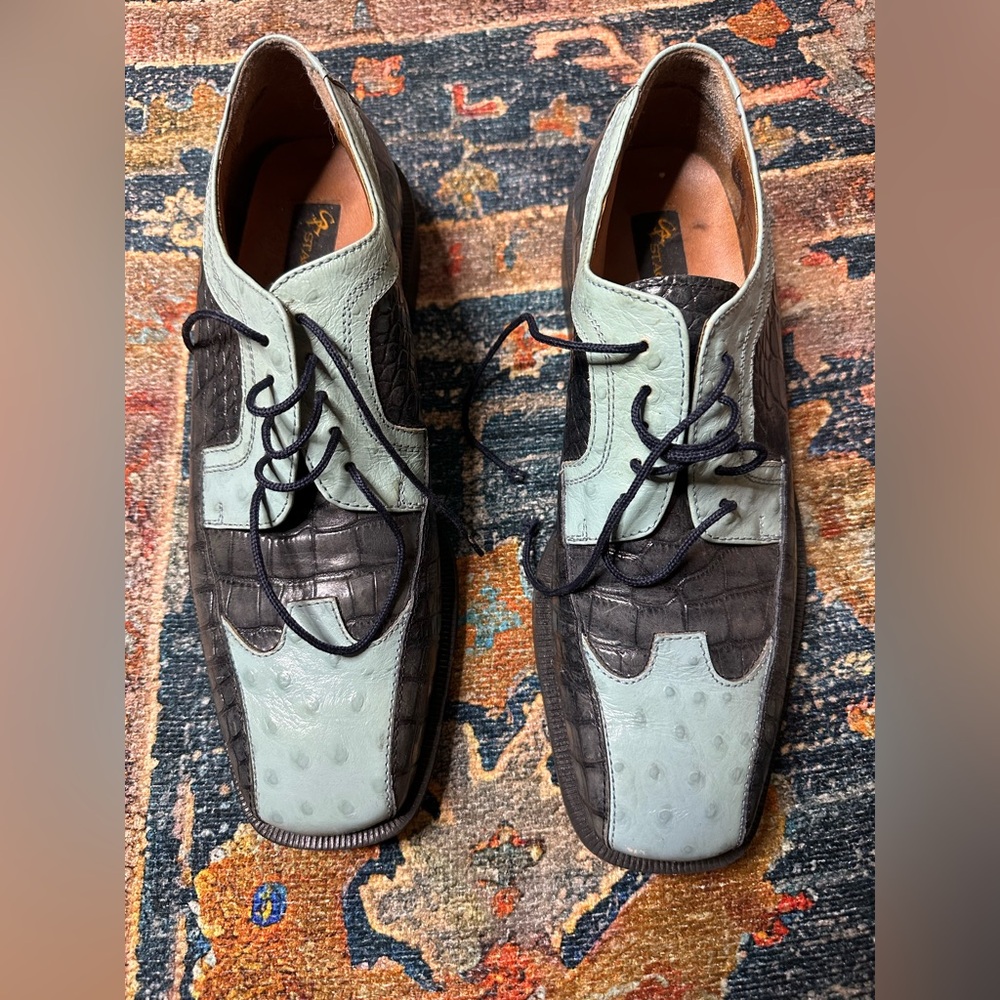 Elegant Two-Tone Leather Oxfords